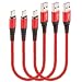 Cabepow 3Pack Nylon Braided Short USB Type C Cable 1ft Compatible for Samsung Galaxy S9 S8 Plus Note 9 8,Huawei,Moto Z Z2,LG V30 V20,Google Pixel XL