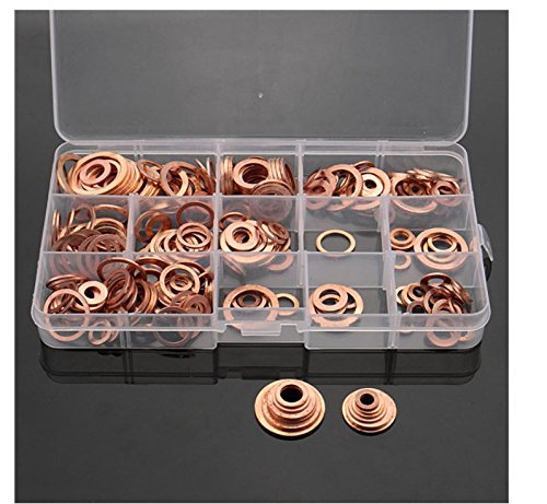 280Pcs M5-M20 Solid Copper Washer Set for Tap Plumbing Garage Engine Assorted Sump Plug [US Warehouse] by AdvancedShop