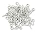 Kinteshun Alloy Eye Bolts Hook Screw Eye Nails Pin Bail for DIY Jewelry Making Accessaries(200pcs,0.39 inches,Silver)
