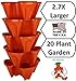 LARGE Vertical Gardening Stackable Planters by Mr. Stacky - Grow More Using Limited Space And Minimum Effort - Plant. Stack. Enjoy. - Build Your Own Backyard Vertical Garden - DIY Stacking Container System - For Growing Strawberry, Tomato, Pepper, Cucumber, Herbs, Lettuce, Greens, & Much More - Indoor or Outdoor - Stackable Pots (5) primary