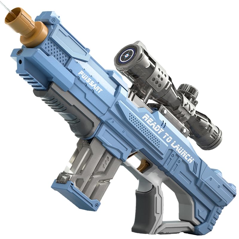Electric Water Gun, Automatic Water Gun with Water Absorption, 550CC High Capacity High Pressure Electric Water Pistol, Range up to 26-32 FT, Summer Toys for Outdoor Beach Pool