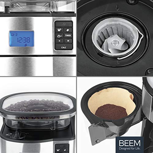 BEEM FRESH-AROMA-PERFECT II Filterkaffeemaschine mit Mahlwerk - Duo Thermo | Edelstahl, 2 Isolierkannen, 24h-Timer, 1… – Bild 5