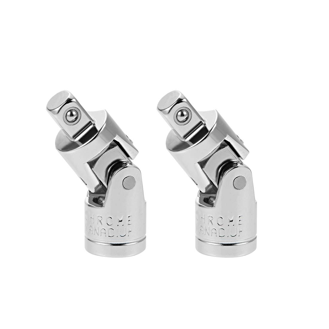 sourcing map 2 Pcs 1/4 Inch Drive Spring Loaded Universal Joint Socket, Cr-V