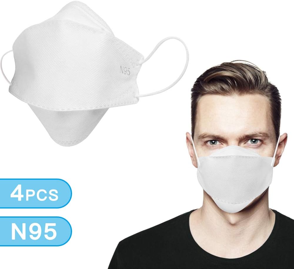 Felicigeely 4PCS N95,Safety 4-Layer Maasks Protection Face Mouth Maasks with Triple Layered Filter,Anti Dust Maask for Women and Men