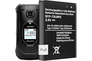 LCLEBM [4000mAh SCP-73LBPS Battery, New Upgrade High Capacity Replacement Battery for Kyocera DuraXV Extreme E4810 Verizon Flip Phone