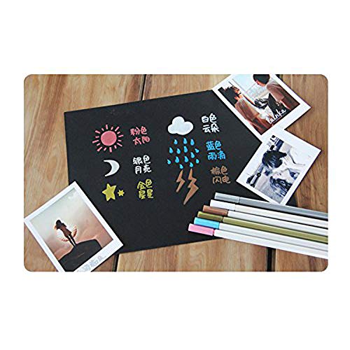Vstoy Metallic Paint Markers Pens - Medium Point Metal Art Permanent Marker Set For Glass Paint, Gift Card Making (White suit) - Thumbnail 2