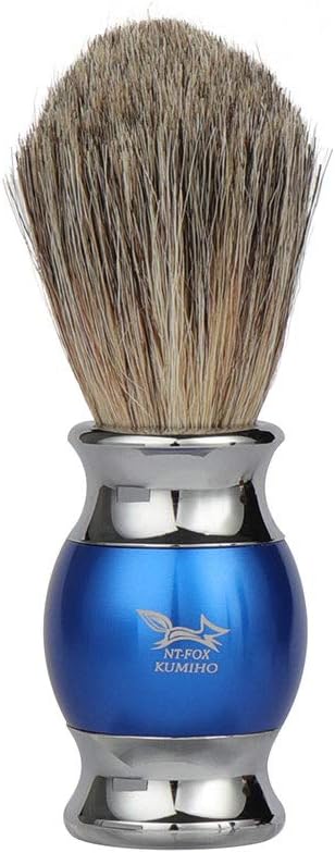 Double Edge Safety Razor Manual Razor Classic Men's Shaving Razor Metal Handle 10 Blade Hair Removal Shaver Traditional Razor (blue)