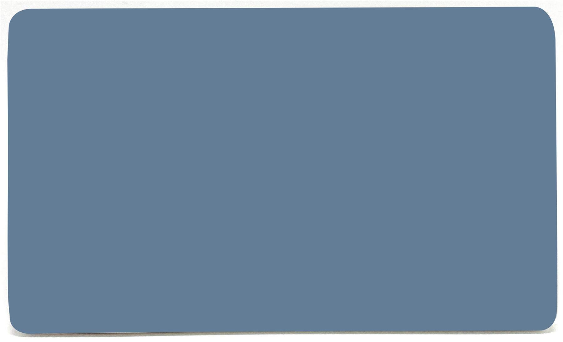 Trendi 2 Gang Artistic Modern Glossy Tactile Double Blanking Plate Sky