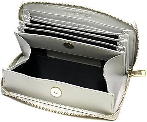 【日本製】 魅革(mikawa) 【サフィアーノレザー カード20枚 レシート仕分け財布】 ラウンドファスナー長財布 レディース長財布 牛革