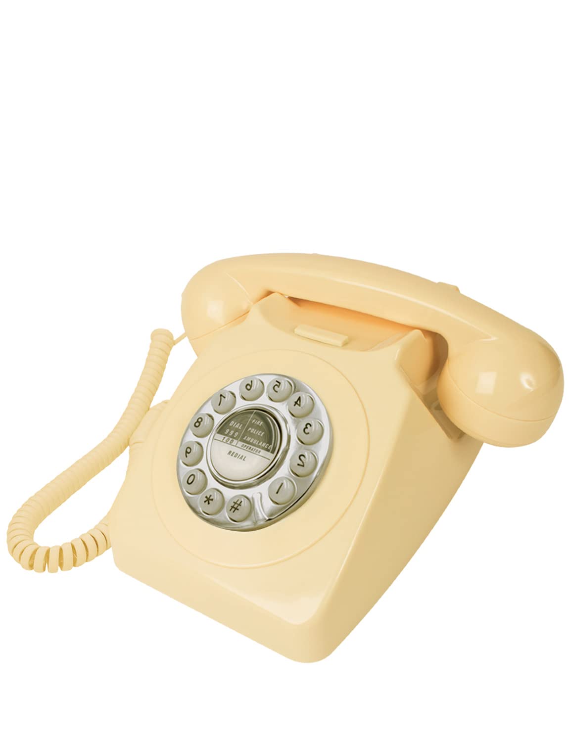 Benross 44530 Classic Retro Telephone/Vintage Style Corded Phone/Classic Ringer Sound/Push Button Dialling/Redial Function/Easy Setup/Cream