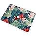 iDOO Soft Touch Hard Plastic Matte Case for MacBook Air 13 inch Model A1369 and A1466 - Tropical Palm Leaves with Red Flowers