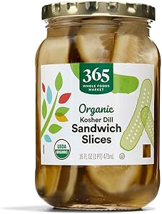 365 by Whole Foods Market, Organic Fresh Kosher Sandwich Pickle Slices, 16 Fl Oz
