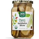 365 by Whole Foods Market, Organic Fresh Kosher Sandwich Pickle Slices, 16 Fl Oz