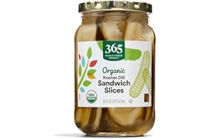 365 by Whole Foods Market, Organic Fresh Kosher Sandwich Pickle Slices, 16 Fl Oz