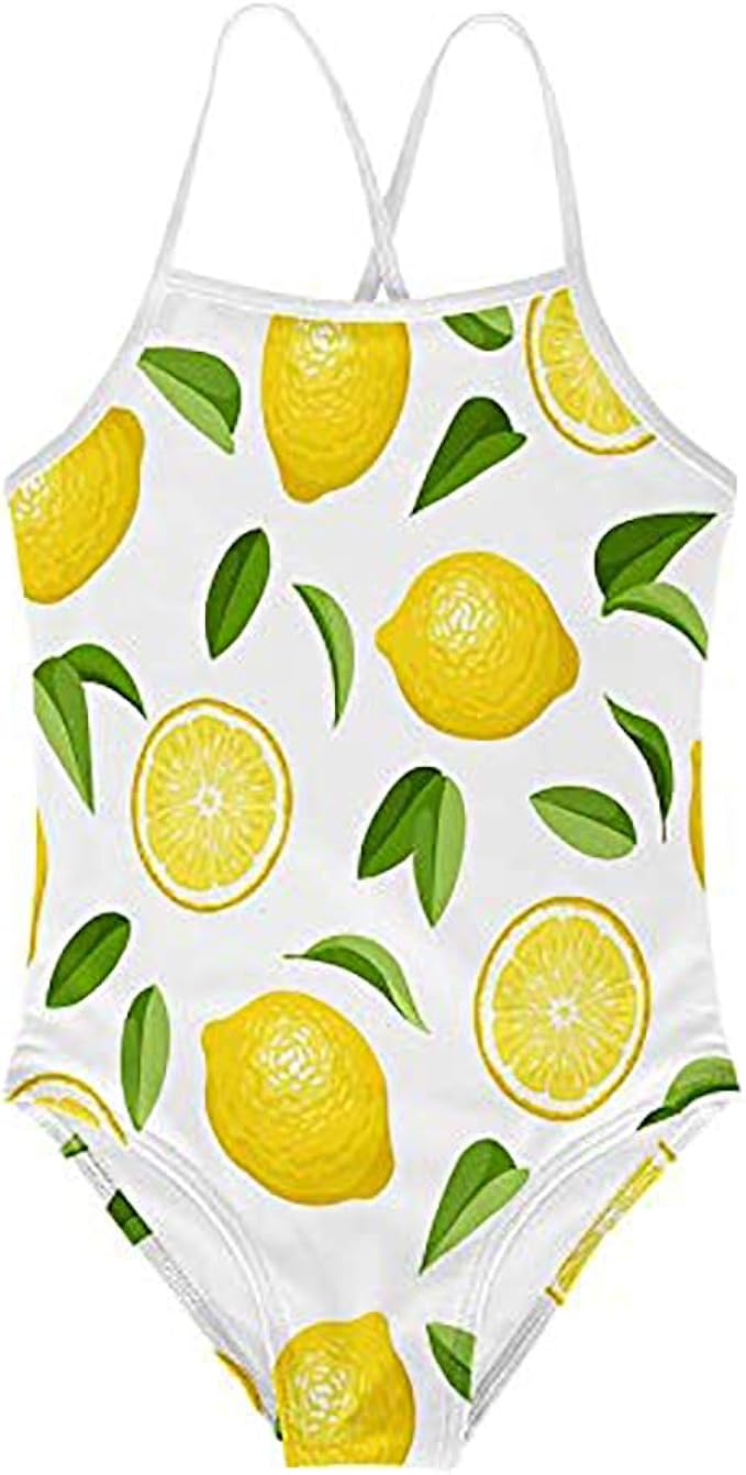 girls lemon bathing suit