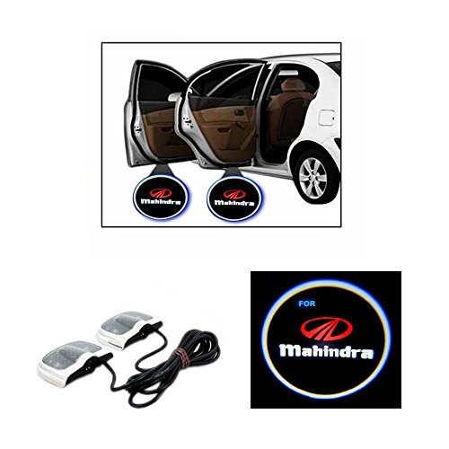 AutoBizarre Mahindra Logo Shadow Door Light/Ghost Shadow Door Light For All Mahindra Cars (works with all cars)