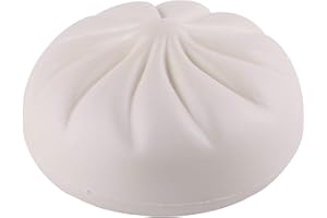Anboor 5.5 Inches Jumbo Slow Rising Kawaii Sweet Scented Steamed Creamy Custard Bun Squishies,White 1 Pcs