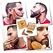 Beard Comb and Brush Set - Men's Wooden Beard Shaping Tool - Perfect Facial Hair Grooming Kit, Exclusive Moustache, Goatee & Neckline Shaving Accessory,Symmetry & Styling, Unique Brush Kit