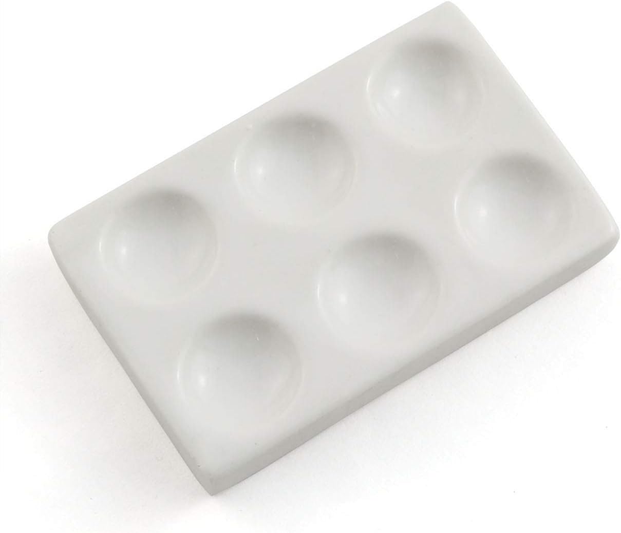 PZRT 6 Depressions Porcelain Spot Plate 6 Wells Porcelain Spotting