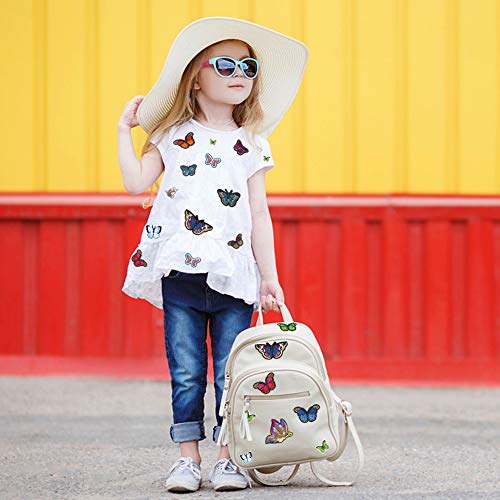 LoveInUSA Butterfly Cloth Patch，16 Pcs Butterfly Patches Butterfly Embroidery Patch Assorted Size Butterfly Patches Iron On for DIY Jeans Jacket Clothing Handbag Shoe Caps