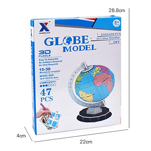 image for Sunmiao Rotating Full Earth Geography Educational 3D Three-Dimensional