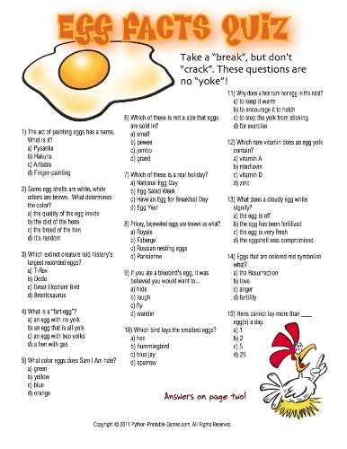 Egg Facts Trivia Printable Game For Mac [Download] on Galleon Philippines
