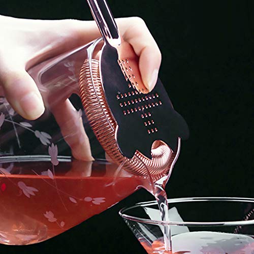 Barsieb Edelstahl Bar Ice Filter Professionelle Barkeeper Shaker Getränke Seiher, Rose Goldene – Bild 7