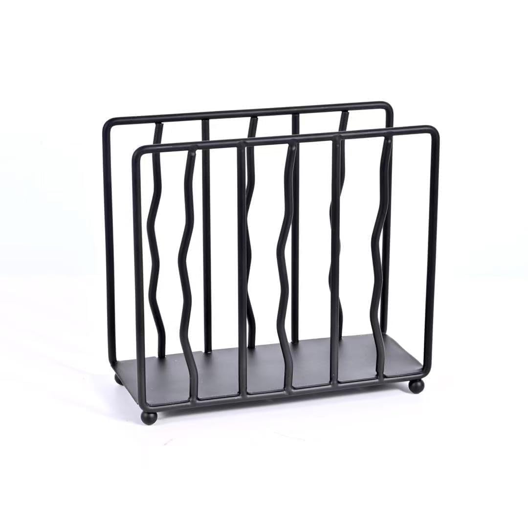 Photo 1 of **ONE OF THE LITTLE FEET IS MISSING***Mluyeri Modern Standing Napkin Holder for table, Black Metal, Tabletop Paper Napkin Dispenser for Coffee Filter Holder Kitchen, Dining Room, Outdoor.**ONE OF THE LITTLE FEET IS MISSING***