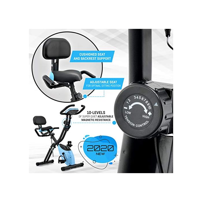 LANOS Workout Bike For Home 2 In 1 Recumbent Exercise Bike and