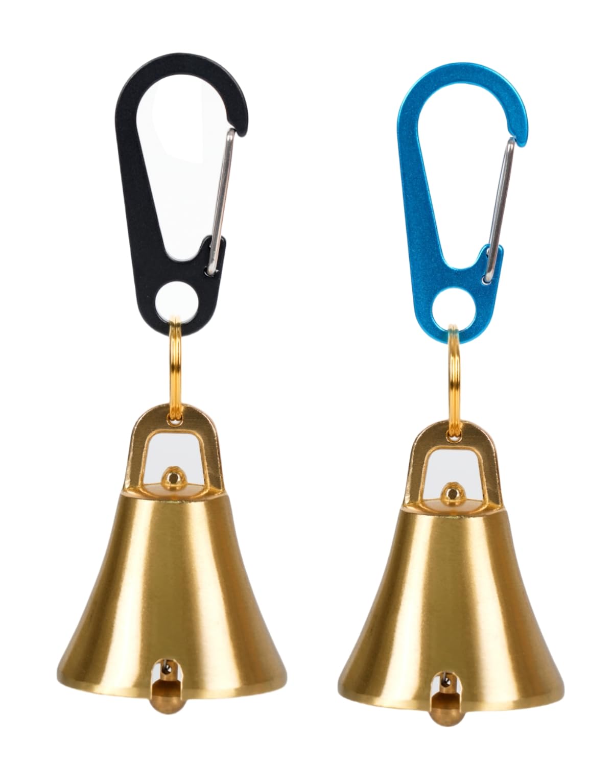 熊よけ鈴 真鍮製 熊鈴 消音機能付き 大音量 【プロ登山家推奨】熊避け鈴 熊よけベル 登山 鈴 トレッキング 山歩き ハイキング 防熊鈴 山用鈴 アウトドアベル 父の日 実用ギフト 防災用品 安全グッズ (Black-Blue) の商品画像