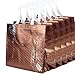 Rumcent Bling Glossy Glitter Durable Reusable Grocery Bag Tote Bag Handles Bag,Medium Non-woven Fashionable Present Bag Gift Bag,Goodies Bag Shopping Bag,Promotional Bag,Totes,Set Of 5 - Brown