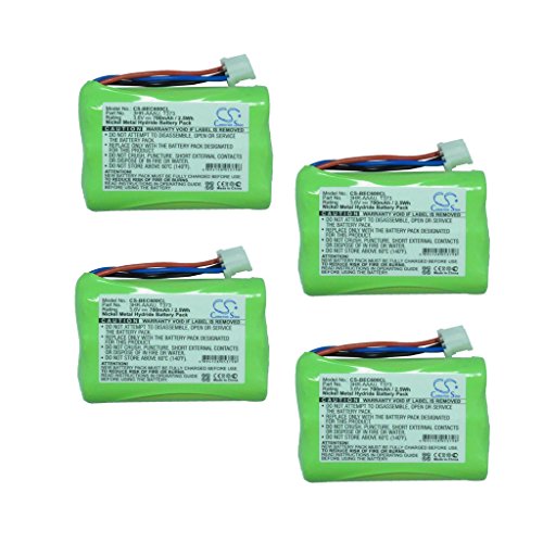 Cameron Sino 4-Pack 3.6V Ni-MH 700mAh Rechargeable Cordless Phone Battery Replacement for Bang & Olufsen 3HR-AAAU 70AAAH3BMXZ T373 Home Handset Telephone