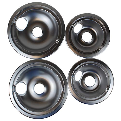 image for Supplying Demand WB31T10010 WB31T10011 Satin Chrome Drip Pan 4 Piece S
