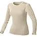100% Merino Wool - Women's Midweight Base Layer - Long Sleeve Crew - Natural Cream - Small