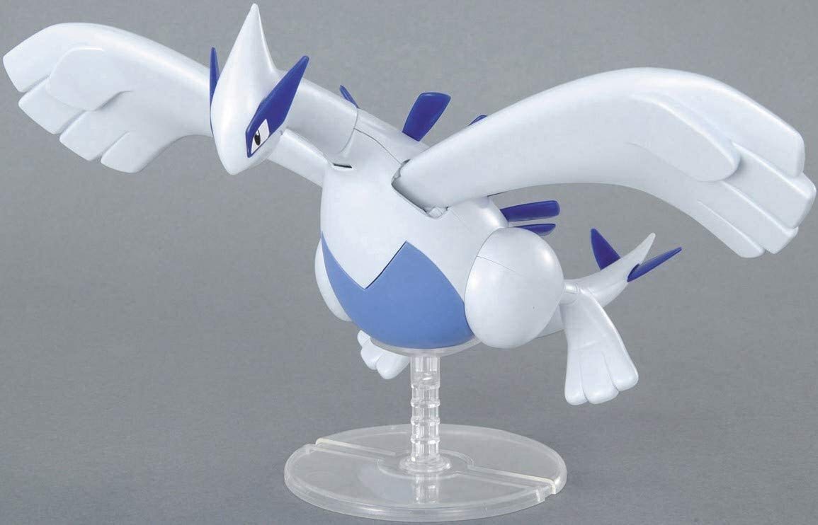 Bandai Pokémon Lugia – Kit Maquette à Monter – Sans Colle – Ailes Battantes – Présentoir Inclus – Dès 8 Ans