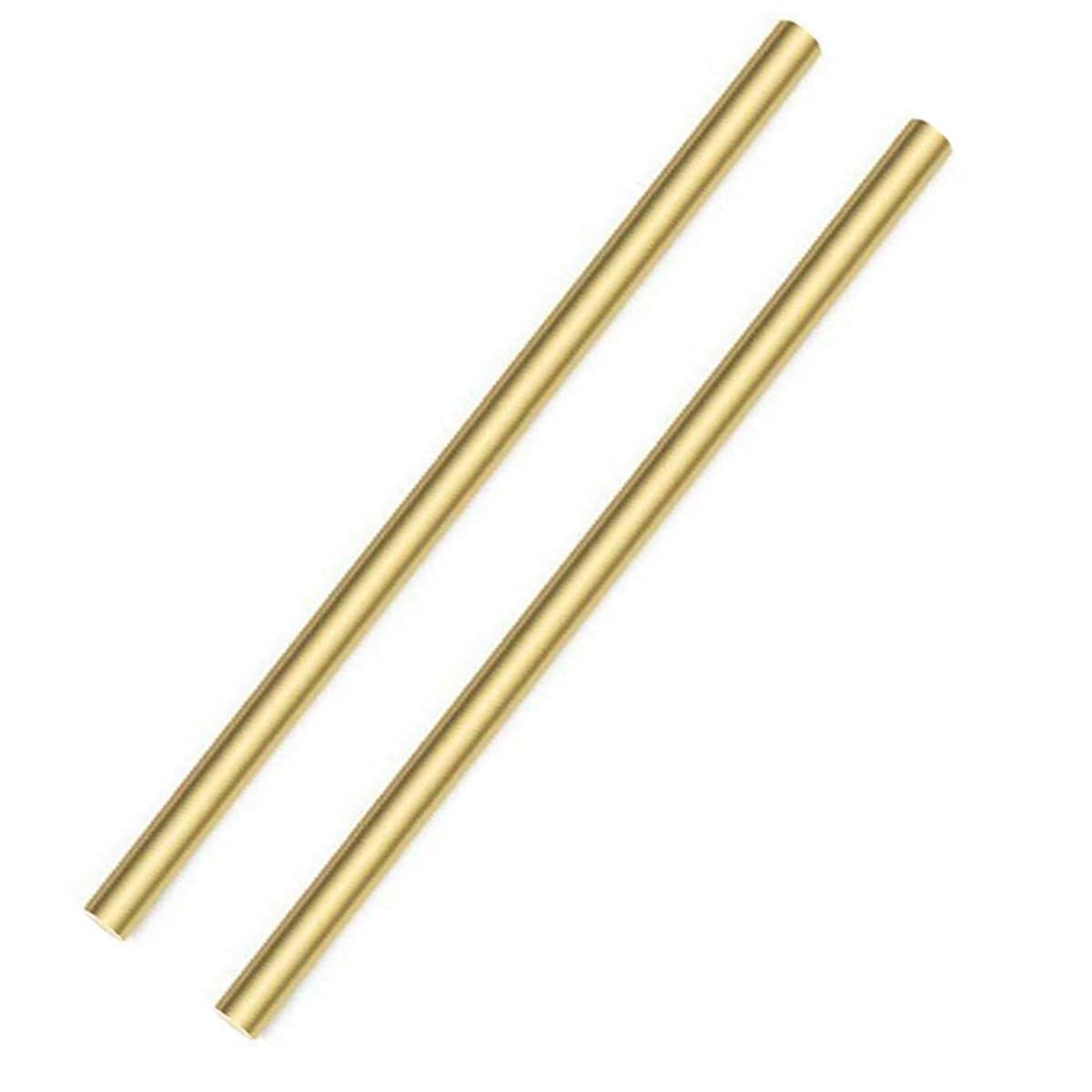 Photo 1 of 2PCS 1/2 inch Solid Round Brass Rod Lathe Bar Stock Kit for DIY Craft Tool, 12.5mm / 1/2 inch in Diameter 4 inch in Length