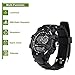 Men's Digital Analog Sports Military Stylish Watches Waterproof Outdoor Electronic LED Backlight Display Alarm Stopwatch - Black