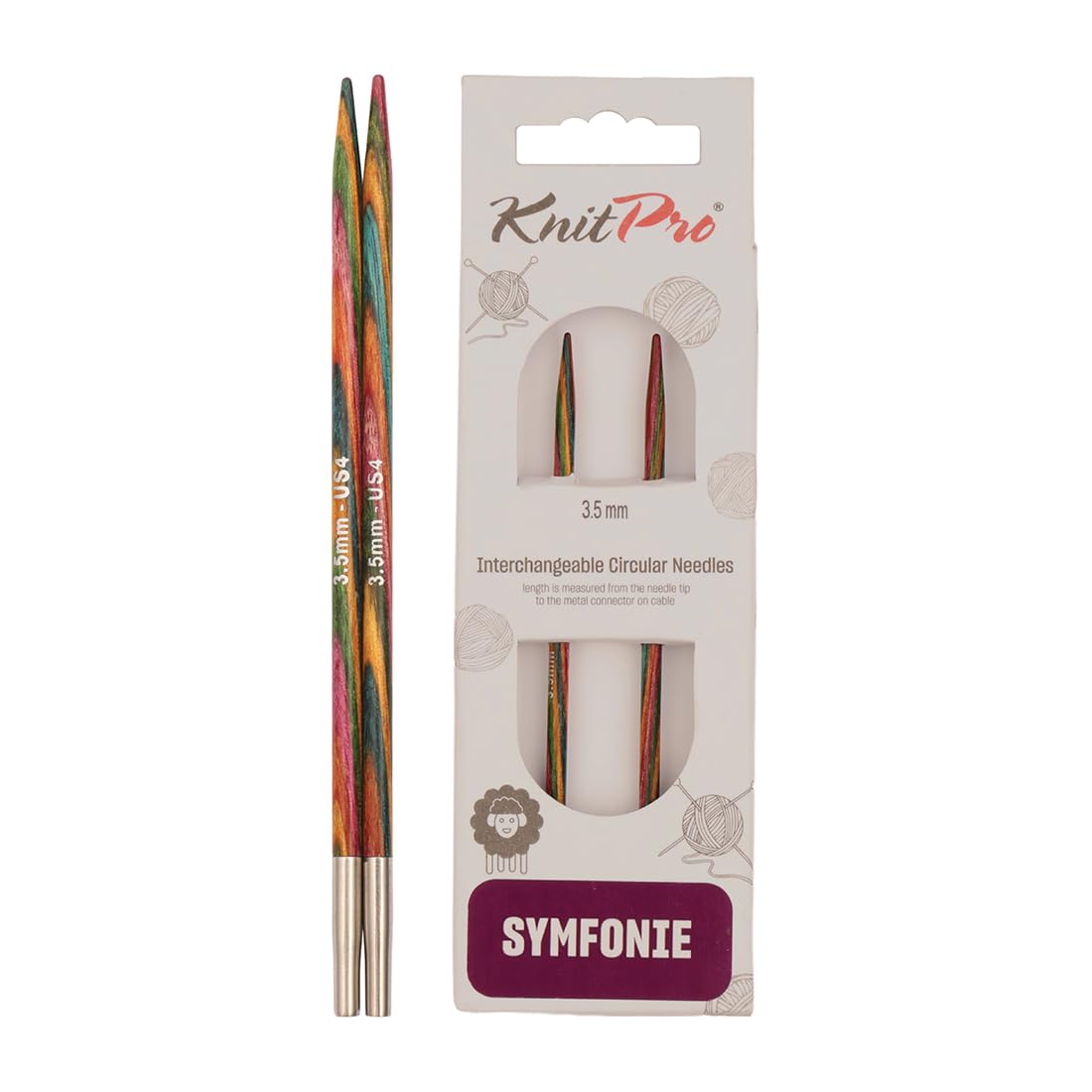KnitPro Symfonie Interchangeable Circular Needles 5" (13cm) | 3.50mm