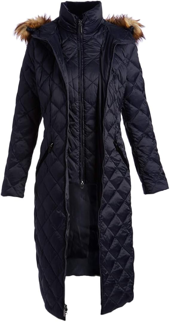 LAUNDRY BY SHELLI SEGAL FauxFurTrim Down Maxi Coat (XS