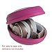 Hermithsell Hard EVA Travel Case Fits Wireless On-Ear Headphone - Hot Pink