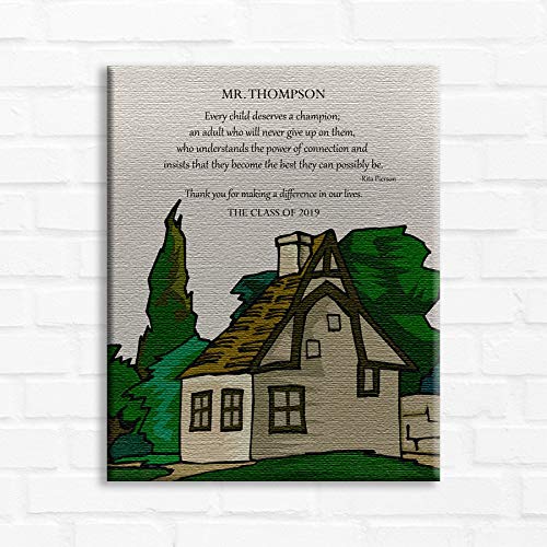 9.5 X 12 Metal Art Print Personalized Teacher Gift, Gift for Leader, Gift for Boss, House Gift, Than