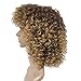✿ICE cream Synthetic Hair Afro Kinky Curly Wig Short Curly Wigs for Black Women African American Hair Wig Blonde and Brown (Gold)thumb 1