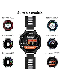 NotoCity Compatible Garmin Forerunner 235 correa de silicona suave de repuesto para Garmin Forerunner 230 220 235 620 630 735XT Smartwatch para hombre y mujer