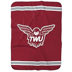 Texas Womans University Primary Logo Stripes Sherpa