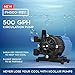 KoolAir Pumps PM500-115 Submersible 115 Volt Marine Air Conditioning Seawater Circulation Pump, 500 GPH, 6-Foot Cord, Inlet 3/4” FPT x Outlet 1/2” MPT, Intertek ETL Safety Compliant