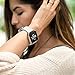 SWEES Leather Bands Compatible with Fitbit Blaze Smart Watch, Genuine Leather Replacement Band with Metal Frame Small & Large for Women Men, Champagne Gold, Rose Gold, Black, Brown, White, Grey, Beige