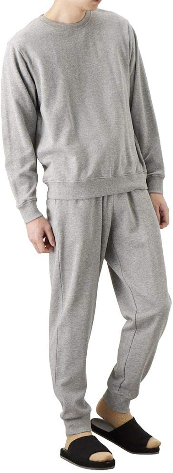 Amazon ルームウェア トレーナー パンツ スウェット メンズ オーガニックコットン ルームウェアセットアップ パジャマ 上下セット セットアップ mh パジャマ 通販