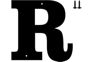 SANSHAOYE 3 Inch House Numbers and Metal Letters for Outdoor Signs – Coated Address Letters for Garden, Door, and Mailbox Decoration, House Letters for Outside with Easy Installation Nail Kit (Letter R)