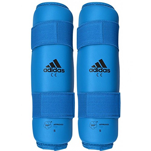 adidas Karate WKF Approved Shin Guards (Blue, Large - 13")