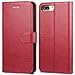 TUCCH iPhone 8 Plus Wallet Case, iPhone 7 Plus Case [Card Slot] Leather Flip Wallet Phone Case for iPhone 8 Plus / 7 Plus (5.5 Inch), Red